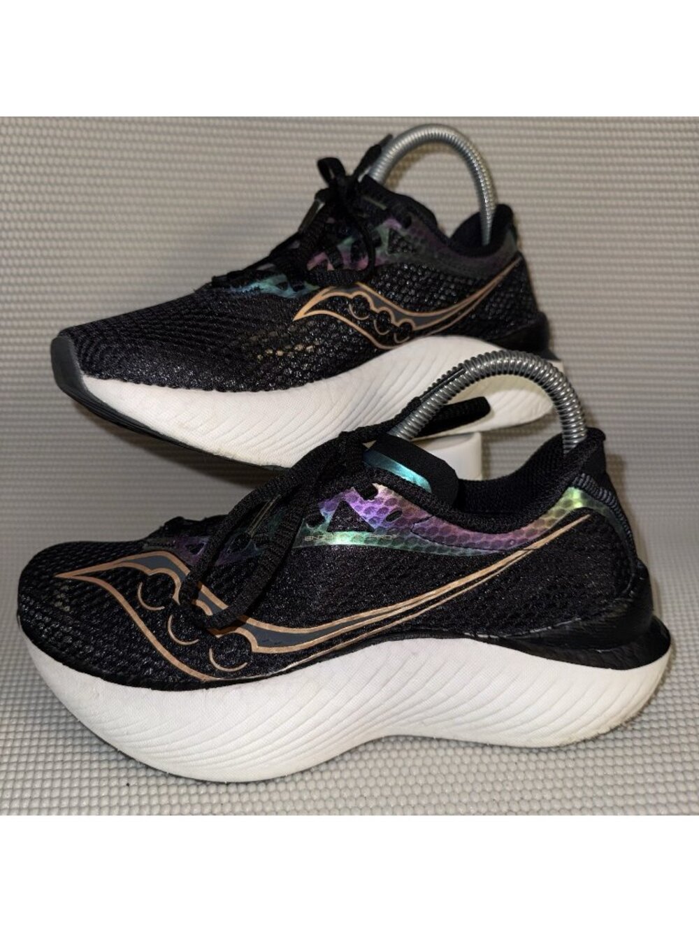 Saucony Endorphin Pro 3 Black Goldstruck Running Athletic Sneakers Womens Size 7